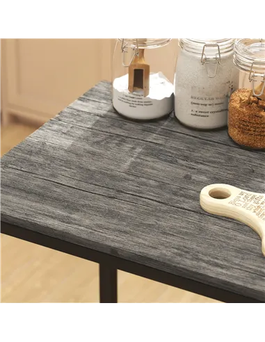 HOMCOM 3-Piece Bar Table Set with 2 Stools, Industrial Breakfast Bar Set with Footrest, Backrest for Dining Room, Small Space