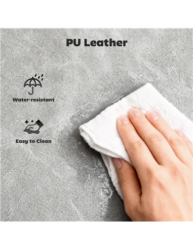 HOMCOM Bar Stools Set of 2, PU Leather Barstools with Back, Footrest and Wood Legs for Kitchen, Counter, Breakfast Bar, Grey