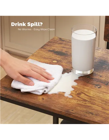 HOMCOM Three-Piece Compact Bar Table Set - Brown/Black