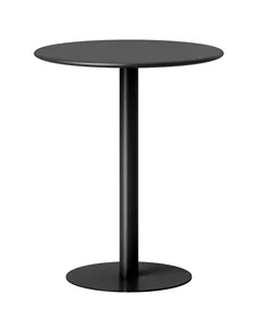 HOMCOM Dining Table, Round Kitchen Table with Steel Base for Living Room, Dining Room, 60 x 60 x 72cm, Black