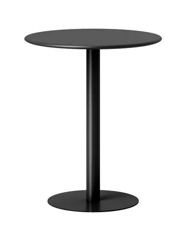 HOMCOM Dining Table, Round Kitchen Table with Steel Base for Living Room, Dining Room, 60 x 60 x 72cm, Black