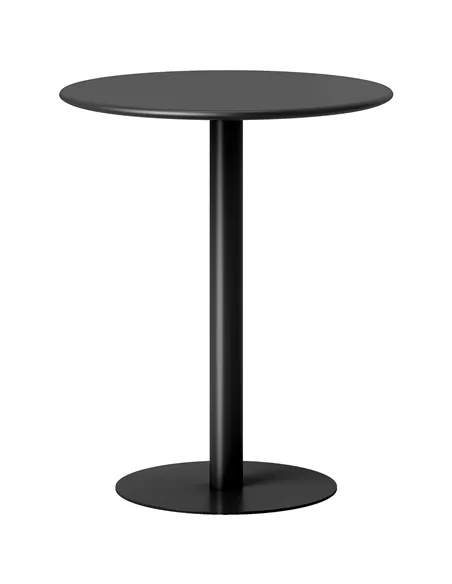HOMCOM Dining Table, Round Kitchen Table with Steel Base for Living Room, Dining Room, 60 x 60 x 72cm, Black
