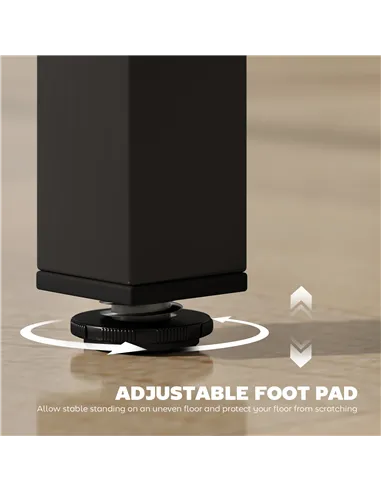 HOMCOM Rectangular Bar Table, Wood Effect Pub Coffee Table for Small Space, Breakfast Dining, Kitchen, Industrial, Rustic Brown