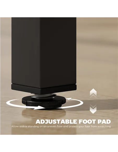 HOMCOM Rectangular Bar Table, Wood Effect Pub Coffee Table for Small Space, Breakfast Dining, Kitchen, Industrial, Rustic Brown