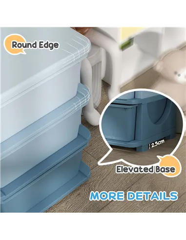 HOMCOM Kids Storage Unit, with Nine Drawers - Blue