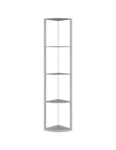 HOMCOM RGB LED Floor Lamp with Shelves, 5-Tier Dimmable Standing Lamp with Adjustable Brightness and Remote Control, Modern Corn