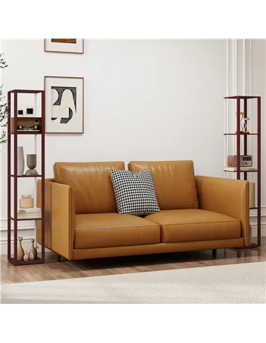 HOMCOM RGB LED Floor Lamp with Shelves, Modern Dimmable Standing Lamp with Remote Control, Adjustable Brightness & Speed for Liv