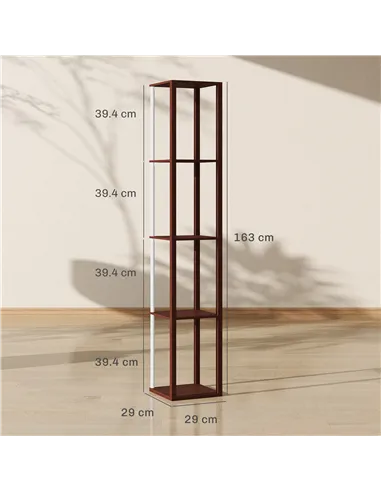 HOMCOM RGB LED Floor Lamp with Shelves, Modern Dimmable Standing Lamp with Remote Control, Adjustable Brightness & Speed for Liv