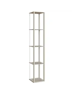 HOMCOM RGB LED Floor Lamp with Shelves, Modern Dimmable Standing Lamp with Remote Control, Adjustable Brightness & Speed for Liv