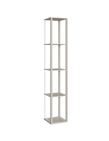 HOMCOM RGB LED Floor Lamp with Shelves, Modern Dimmable Standing Lamp with Remote Control, Adjustable Brightness & Speed for Liv