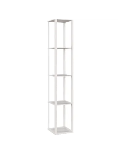 HOMCOM RGB LED Floor Lamp with Shelves, Modern Dimmable Standing Lamp with Remote Control, Adjustable Brightness & Speed for Liv