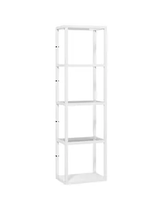 HOMCOM Four-Shelf Floor Lamp - White