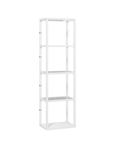 HOMCOM Four-Shelf Floor Lamp - White