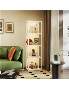 HOMCOM Four-Shelf Floor Lamp - White 2