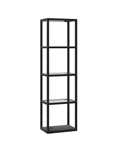 HOMCOM Four-Shelf Floor Lamp - Black