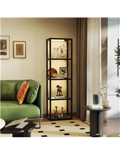 HOMCOM Four-Shelf Floor Lamp - Black 2