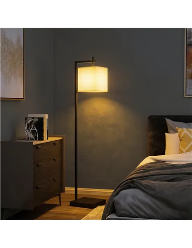 HOMCOM Floor Lamp for Living Room, 66" Modern Tall Standing Lamp with Adjustable Colour Temperatures & 10 Brightness Levels, Rem