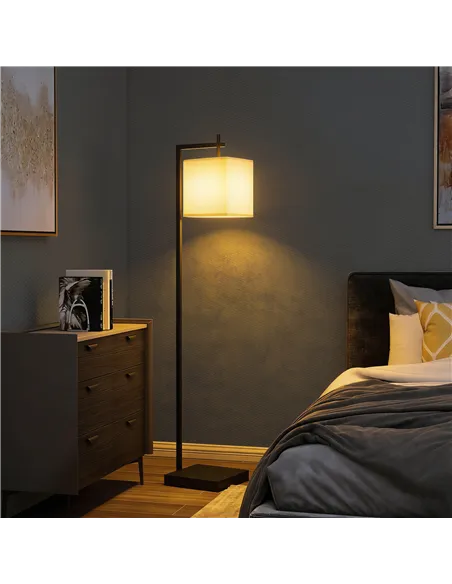 HOMCOM Floor Lamp for Living Room, 66" Modern Tall Standing Lamp with Adjustable Colour Temperatures & 10 Brightness Levels, Rem