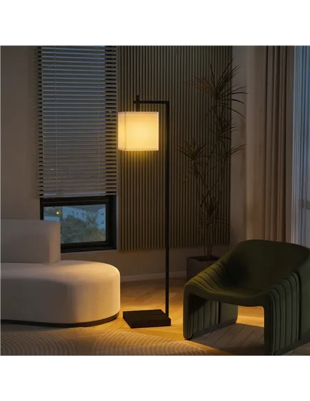 HOMCOM Floor Lamp for Living Room, 66" Modern Tall Standing Lamp with Adjustable Colour Temperatures & 10 Brightness Levels, Rem