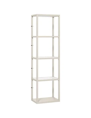 HOMCOM Four-Shelf Floor Lamp - Bleached Oak