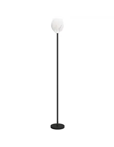 HOMCOM Flower Floor Lamp for Living Room, 3D Printed Modern Standing Lamp with Rose Shade & Foot Switch, Minimalist Tall Pole La