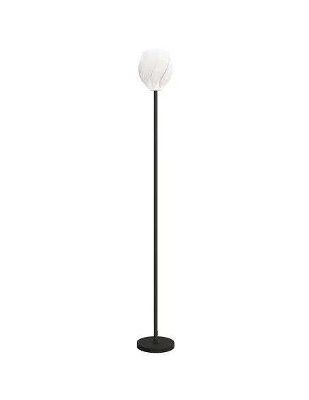 HOMCOM Flower Floor Lamp for Living Room, 3D Printed Modern Standing Lamp with Rose Shade & Foot Switch, Minimalist Tall Pole La