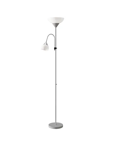 HOMCOM LED Floor Lamp for Living Room, 180cm Tall Standing Lamp, Mother and Child Uplighter with Adjustable Gooseneck, 3000K/450