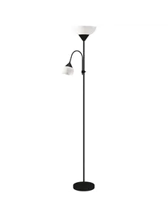 HOMCOM LED Floor Lamp for Living Room, 180cm Tall Standing Lamp, Mother and Child Uplighter with Adjustable Gooseneck, 3000K/450