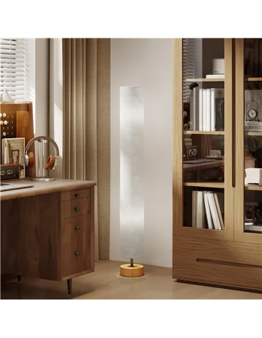 HOMCOM LED Floor Lamp for Living Room, 120cm Modern Standing Lamp with 3000K/4500K/6500K Colour Temperatures, Linen Shade and Wo