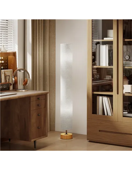 HOMCOM LED Floor Lamp for Living Room, 120cm Modern Standing Lamp with 3000K/4500K/6500K Colour Temperatures, Linen Shade and Wo