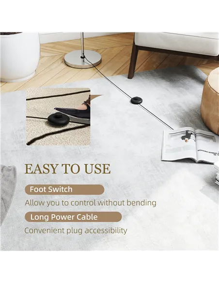 HOMCOM 3-Light Tree Floor Lamps for Living Room, Modern Standing Lamp for Bedroom with Globe Lampshade, 3000K/4000K/6000K Colour