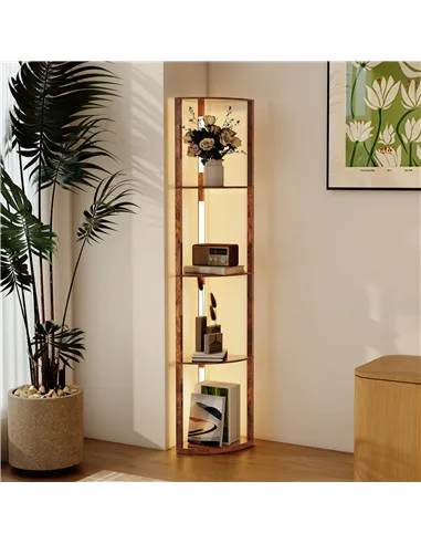 HOMCOM Three-Tier Corner Floor Lamp