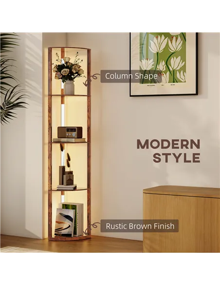 HOMCOM Three-Tier Corner Floor Lamp