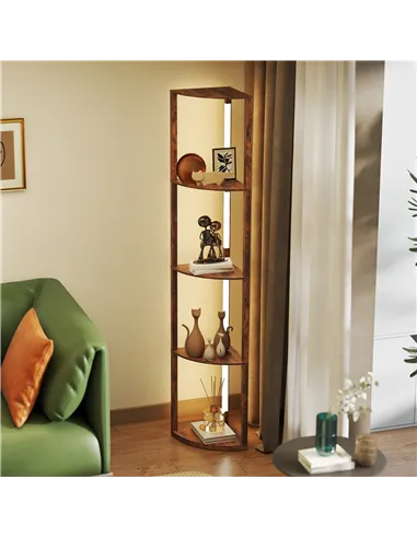 HOMCOM Three-Tier Corner Floor Lamp