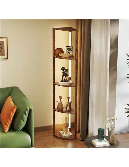 HOMCOM Three-Tier Corner Floor Lamp