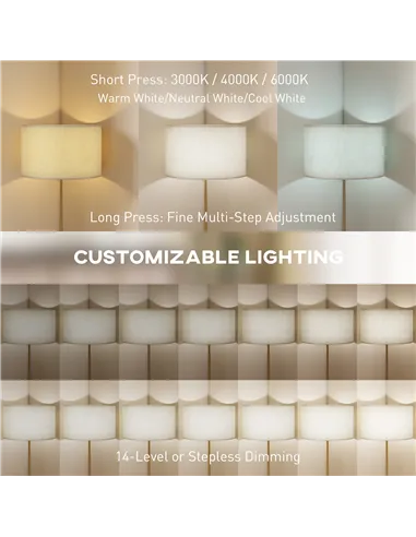 HOMCOM Floor Lamp with Remote, Height Adjustable Standing Lamp with Linen Shade, Dimmable with 3000K-6000K Adjustable Colour Tem