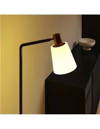 HOMCOM Floor Lamp with 350° Rotatable Head, Modern Standing Lamp with 3000K/4000K/6500K Colour Temperatures for Living Room Bedr