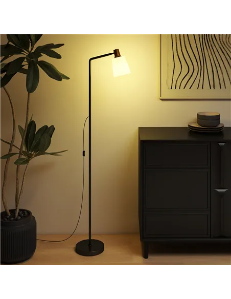 HOMCOM Floor Lamp with 350° Rotatable Head, Modern Standing Lamp with 3000K/4000K/6500K Colour Temperatures for Living Room Bedr