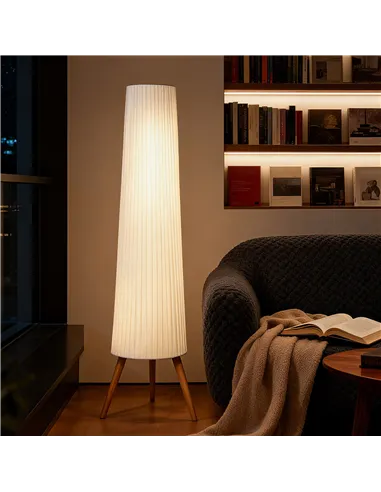 HOMCOM Three-Level Tripod Floor Lamp - White