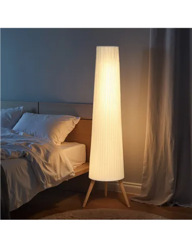 HOMCOM Three-Level Tripod Floor Lamp - White