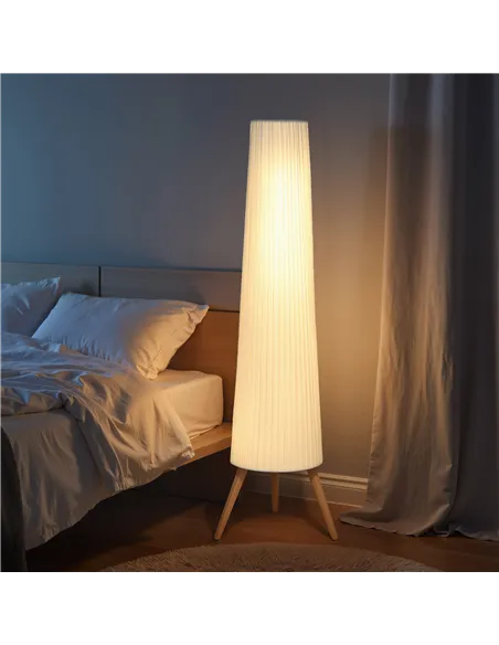 HOMCOM Three-Level Tripod Floor Lamp - White