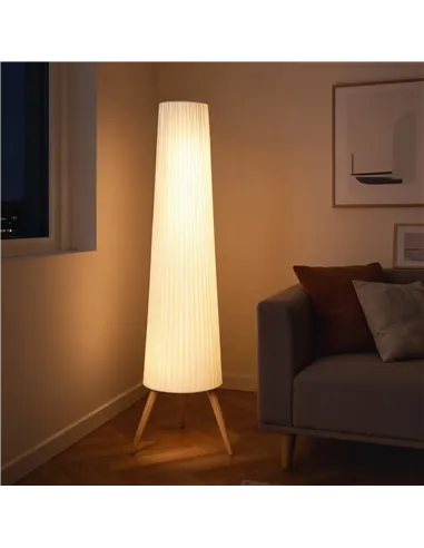 HOMCOM Three-Level Tripod Floor Lamp - White