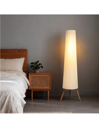 HOMCOM Three-Level Tripod Floor Lamp - White