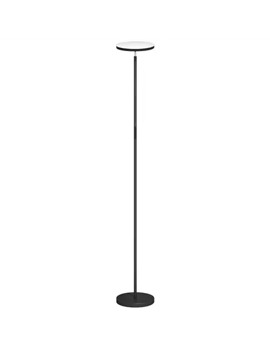 HOMCOM RGB Uplighter Floor Lamp, Tall Dimmable Standing Lamp with Remote & Touch Control, 350° Rotatable Head for Living Room Be