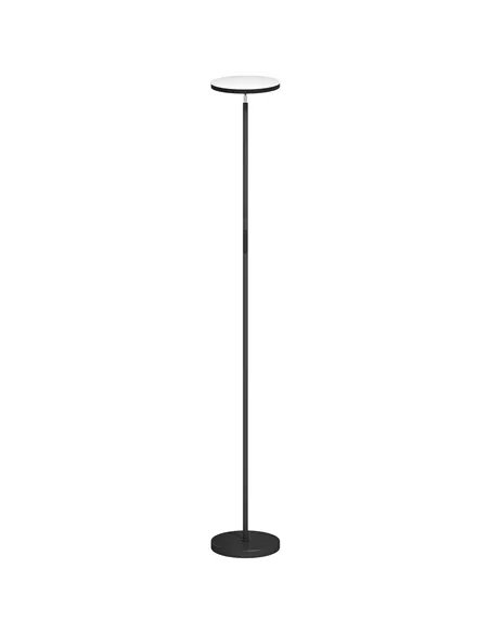 HOMCOM RGB Uplighter Floor Lamp, Tall Dimmable Standing Lamp with Remote & Touch Control, 350° Rotatable Head for Living Room Be
