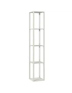 HOMCOM Floor Lamp with Shelves and 3 Brightness Levels - Oak