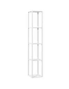 HOMCOM Floor Lamp with Shelves and 3 Brightness Levels - White