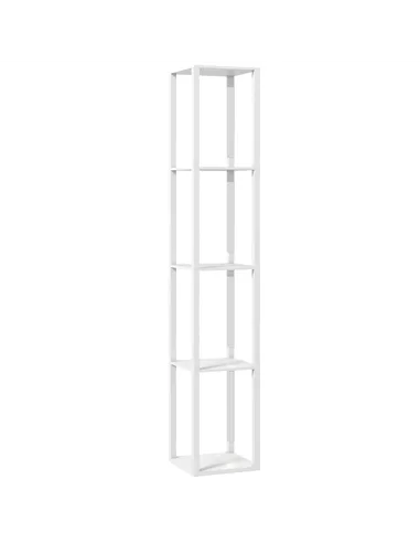 HOMCOM Floor Lamp with Shelves and 3 Brightness Levels - White