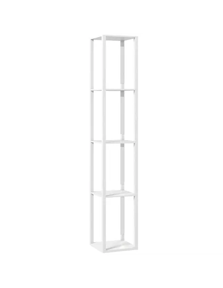 HOMCOM Floor Lamp with Shelves and 3 Brightness Levels - White