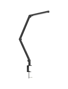 HOMCOM LED Desk Lamp, Dimmable Desk Light with Swing Arm and Clamp, Adjustable Eye-Caring Table Lamp with 2 Colour Modes & 5 Bri